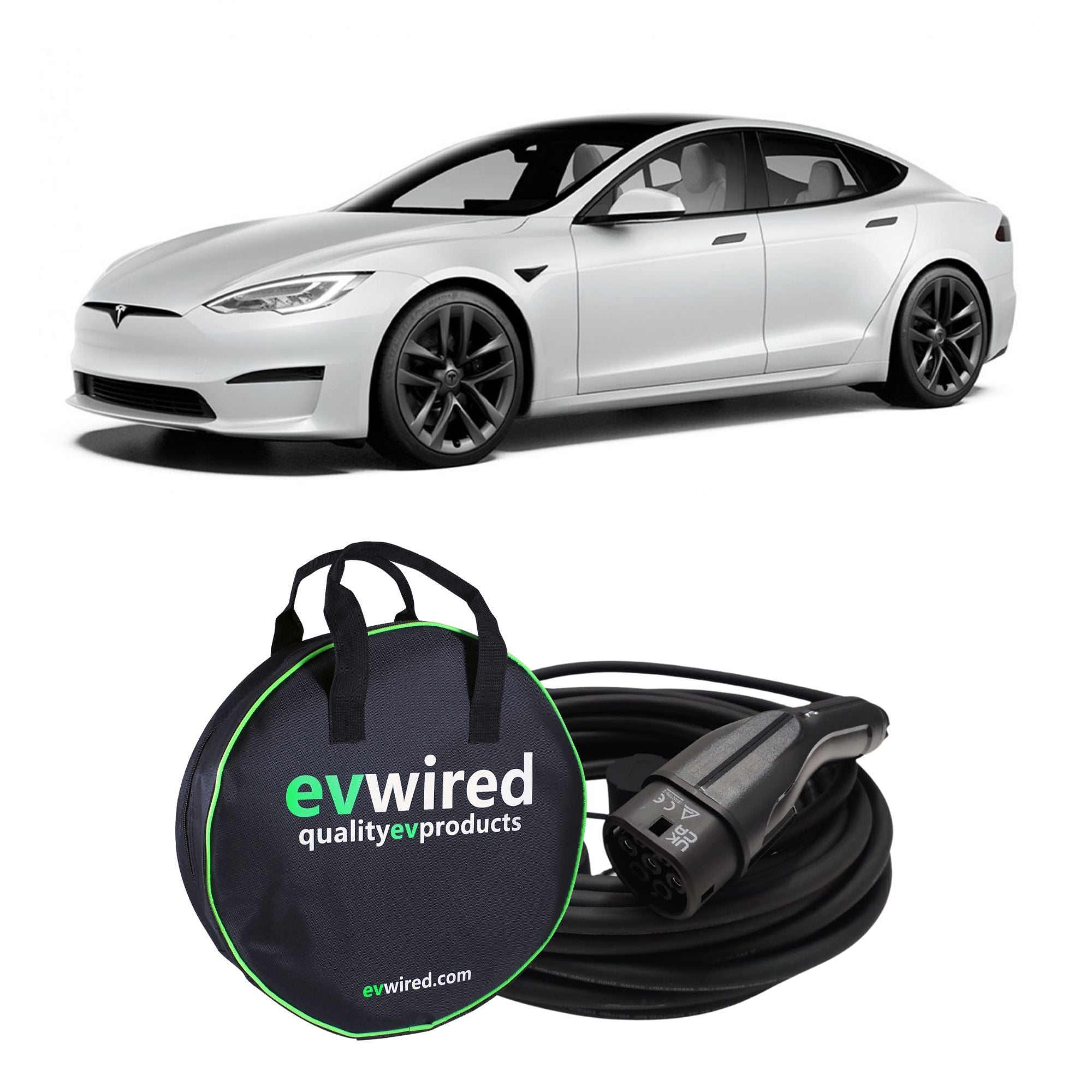 Tesla Model S EV Charging Cable Fast Free UK Delivery