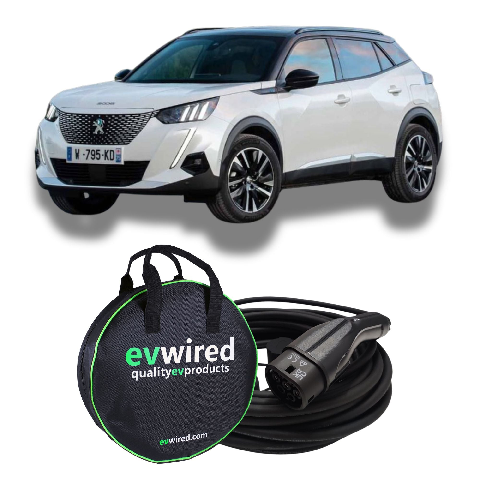 Peugeot e-2008 EV Charging Cable | Fast & Free UK Delivery